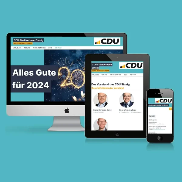 neue Webseite für die CDU Sinzig